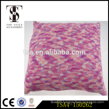 hot sale special technical warm throw pillow elegant style red knitting soft pillow